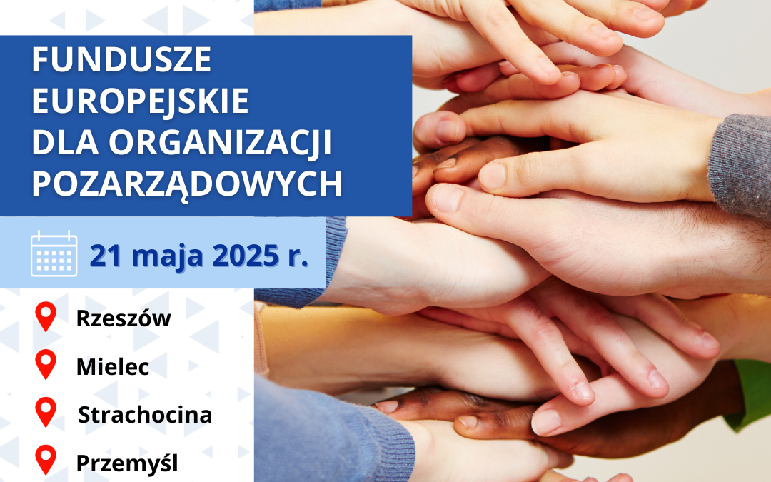 Spotkania informacyjne „Fundusze Europejskie dla organizacji pozarządowych” w Rzeszowie, Przemyślu, Mielcu i Strachocinie