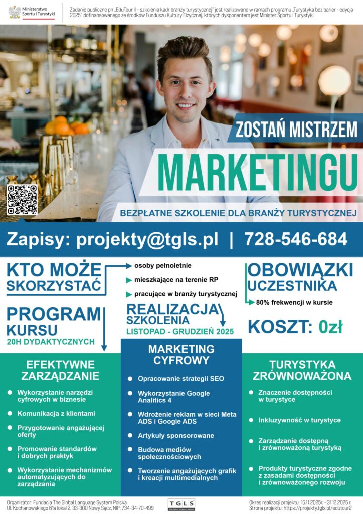 Plakat Marketing dla branży turystycznej