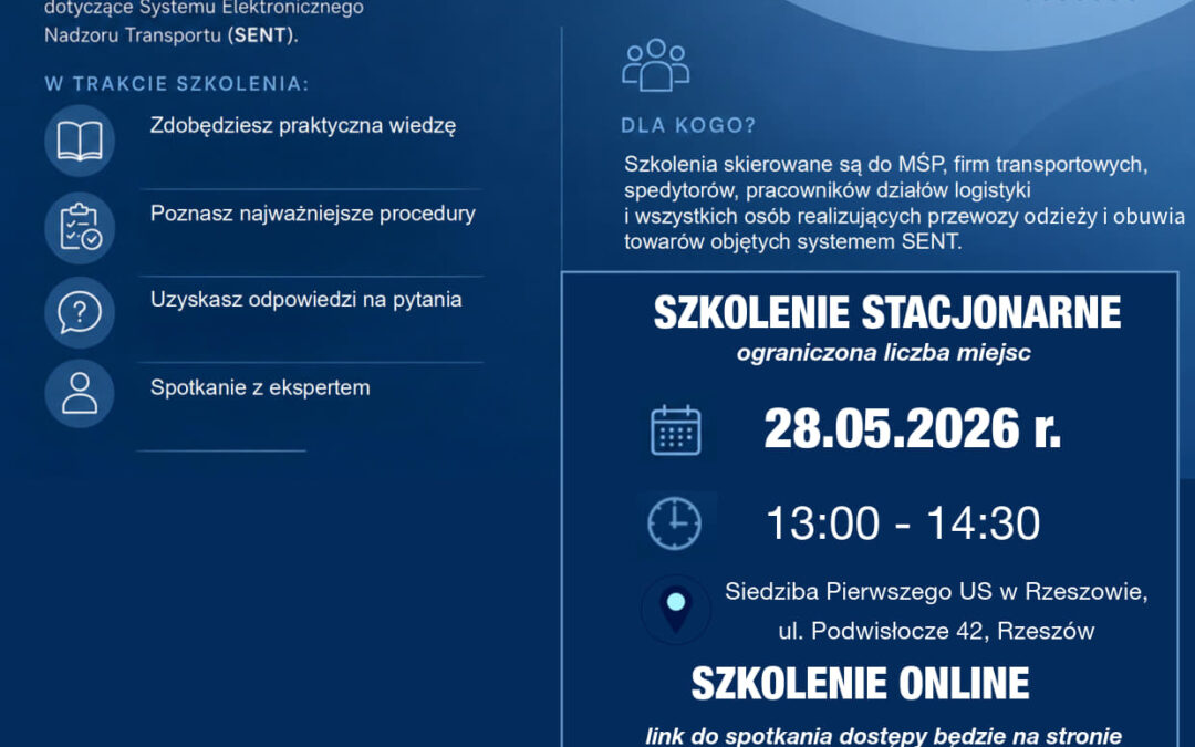 Szkolenia dotyczące SENT w zakresie przewozu odzieży i obuwia